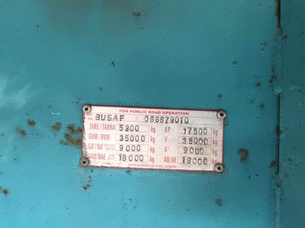 1989 BUSAF 12M DOUBLE AXLE FLAT DECK thumbnail 3