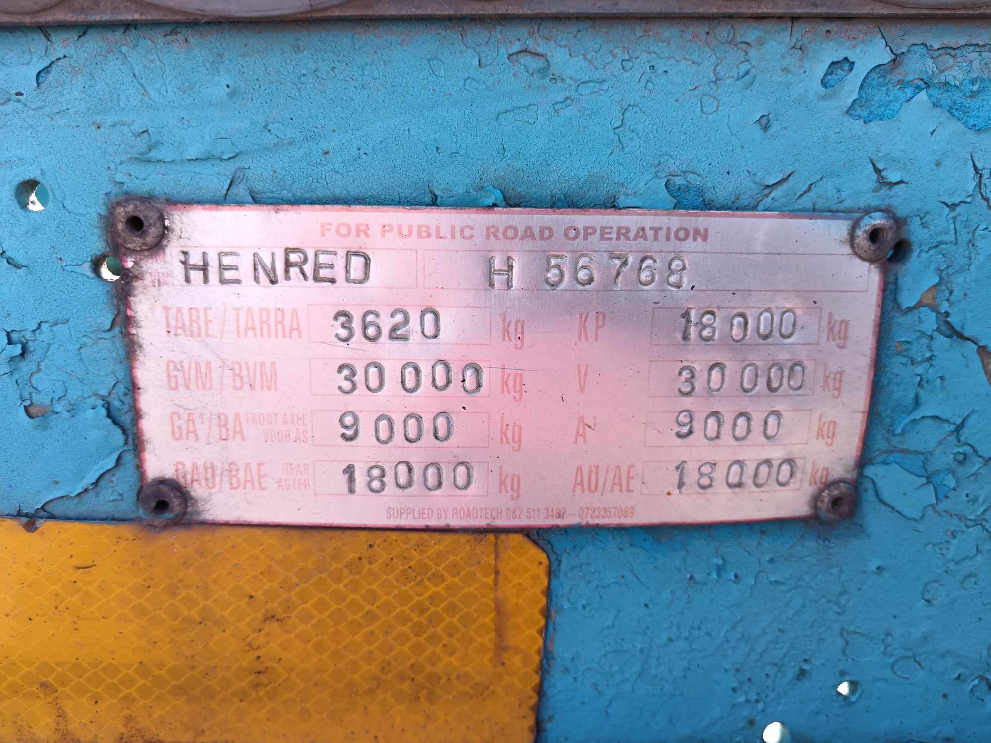 1982 HENRED FRUEHAUF DOUBLE AXLE SKELETAL thumbnail 5