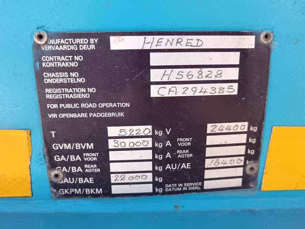 1982 HENRED FRUEHAUF DOUBLE AXLE SKELETAL thumbnail 4