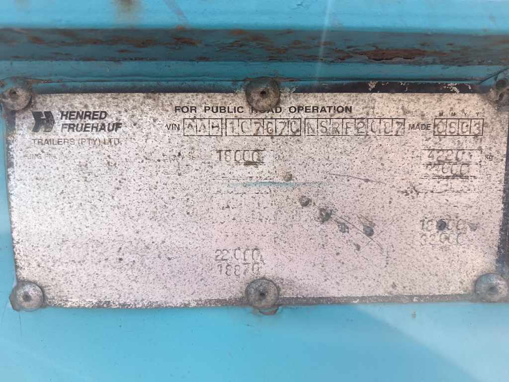 2003 HENRED FRUEHAUF DOUBLE AXLE SKELETAL thumbnail 5