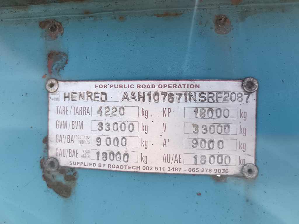 2003 HENRED FRUEHAUF DOUBLE AXLE SKELETAL thumbnail 5