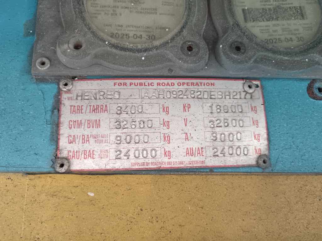 1995 HENRED FRUEHAUF TRI-AXLE thumbnail 4