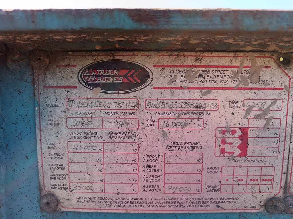 2005 SA TRUCK BODIES TRI-AXLE thumbnail 4