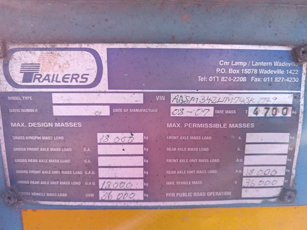 2007 TOP TRAILERS DOUBLE AXLE SKELETAL thumbnail 5