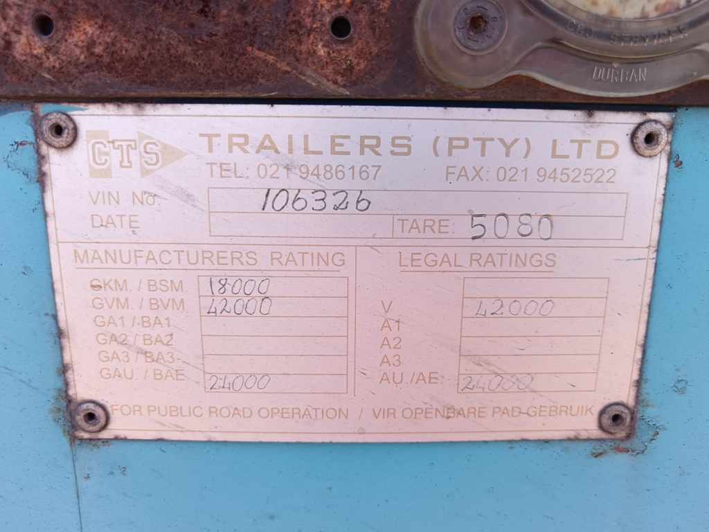 1993 HENRED FRUEHAUF TRI-AXLE SKELETAL thumbnail 6