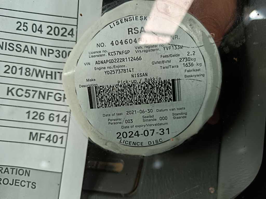 2018 NISSAN NP300 HARDBODY 2.5 TDi P/U S/C thumbnail 10