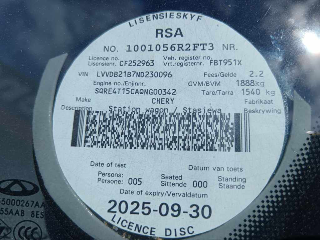 2022 CHERY TIGGO 7 1.5T CVT thumbnail 10