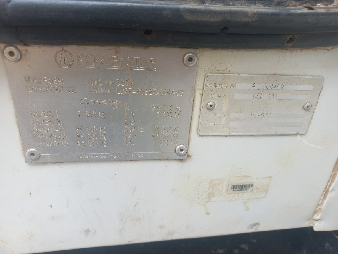 2016 Beifangbenchi Powerstar VX2628K Tub Tip thumbnail 10