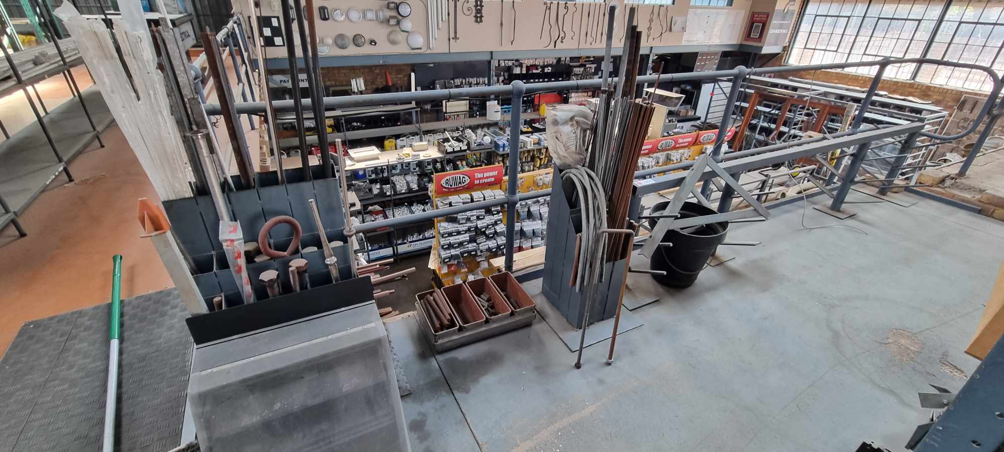 Steel frame & threaded rods