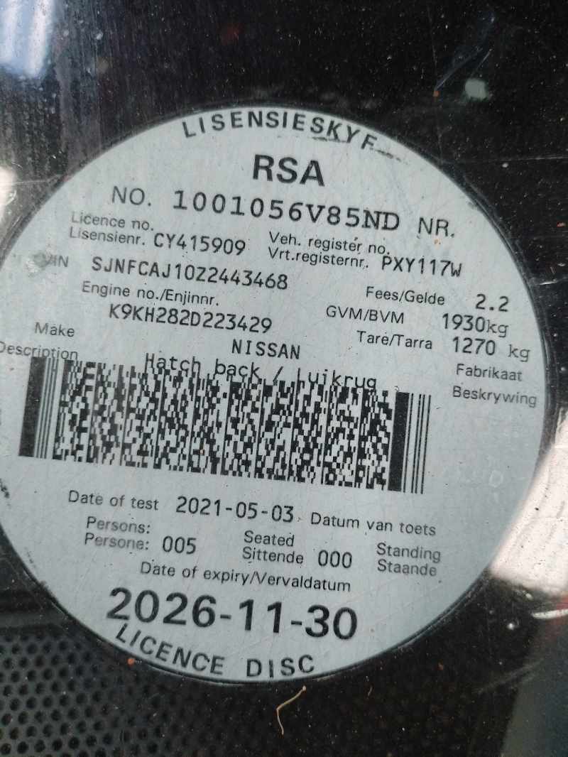 2012 NISSAN QASHQAI 1.5 DCi ACENTA thumbnail 13