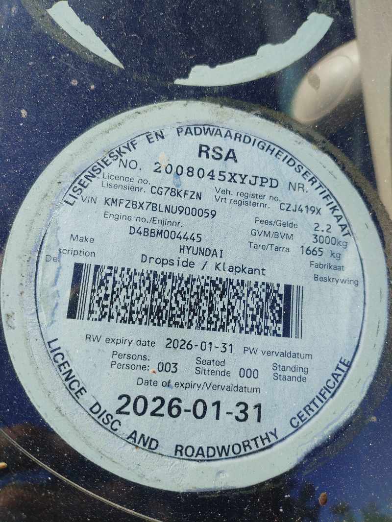2021 HYUNDAI H100 2.6D F/C D/S thumbnail 7