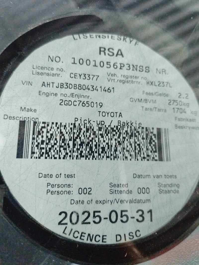 2020 TOYOTA HILUX 2.4 GD6 S/C P/U thumbnail 11