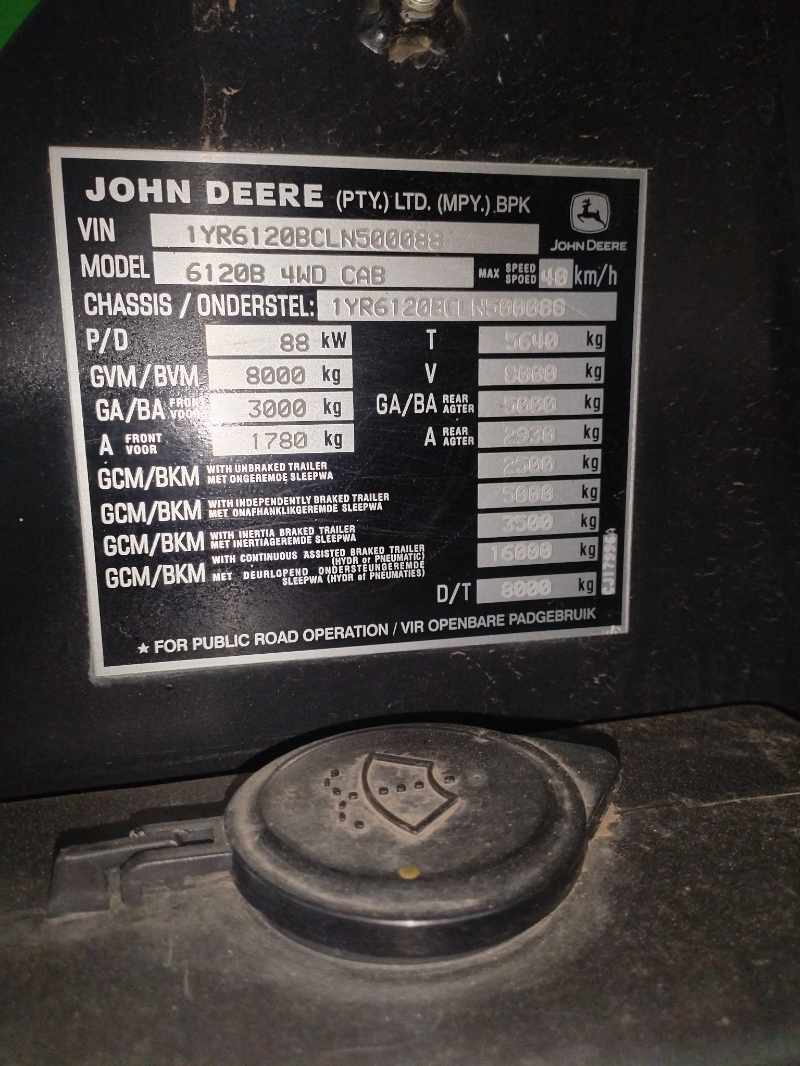 2021 JOHN DEERE 6120 B TRACTOR thumbnail 10
