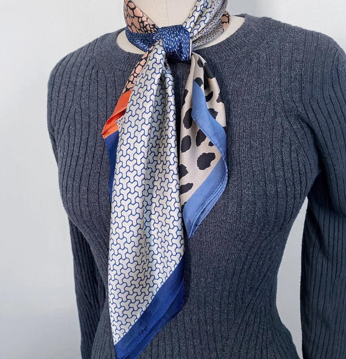 Designer Dupe Satin Scarf Set