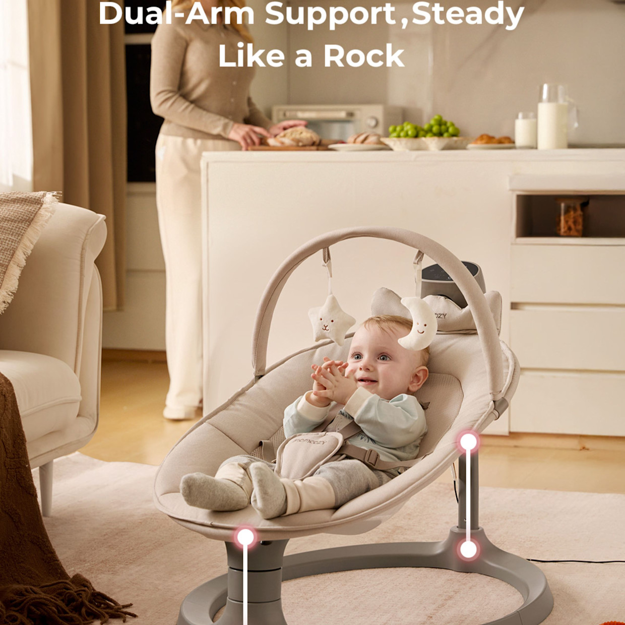 Momcozy 2-in-1 Electric Baby Swing thumbnail 3