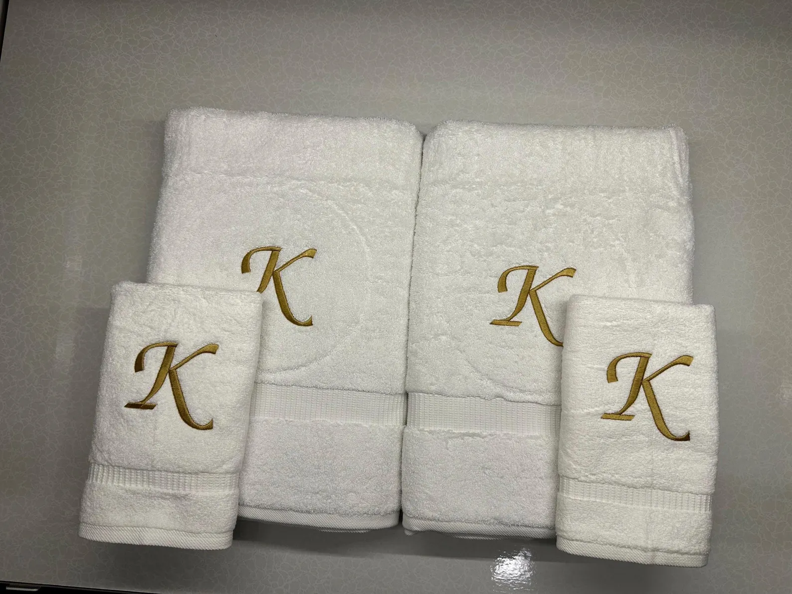 Monogrammed Turkish Cotton Towel Set