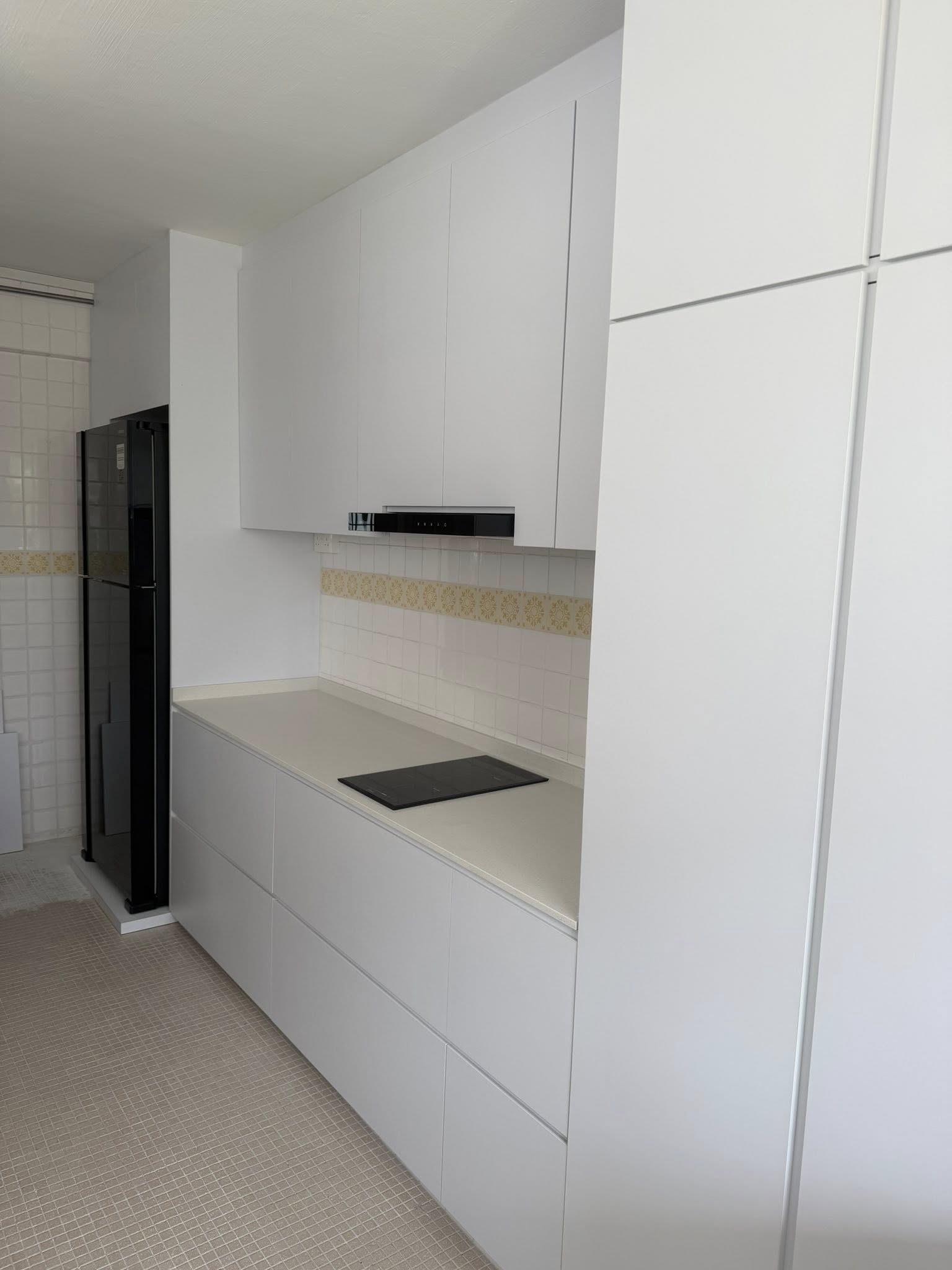 Minimalist Handleless White Kitchen