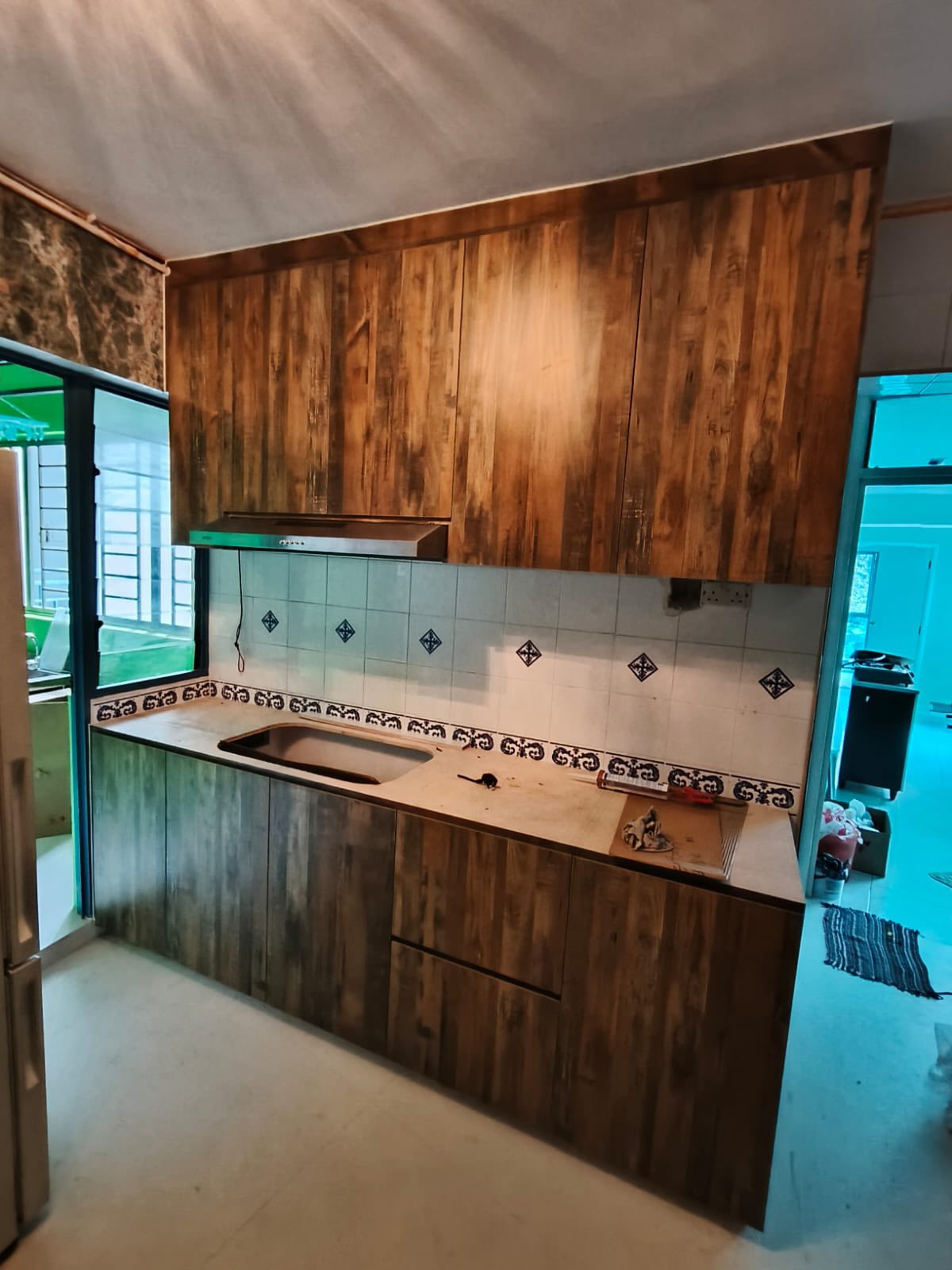 Modern Wood-Grain Shoe Cabinet