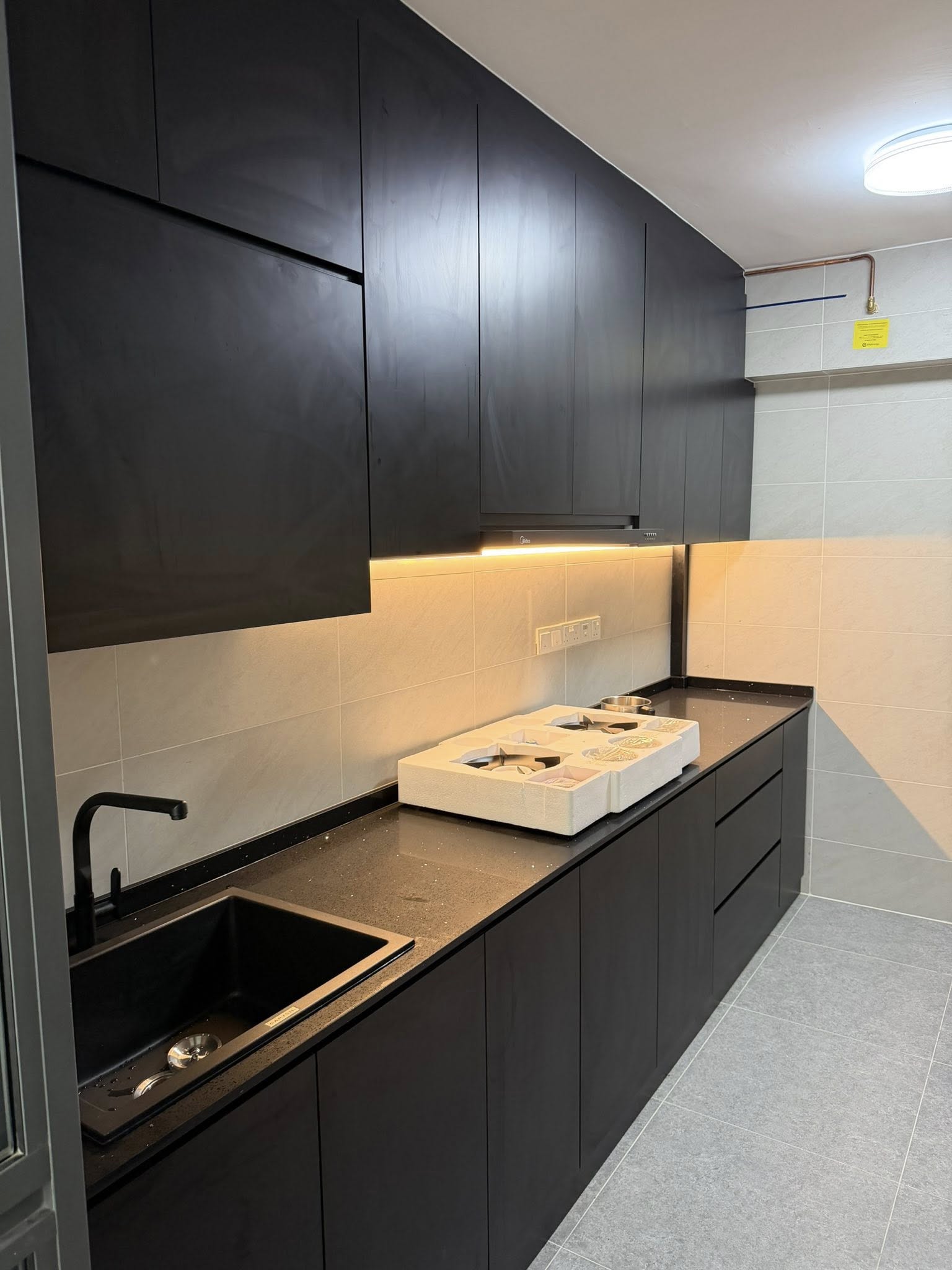 Modern Matte Black Kitchen