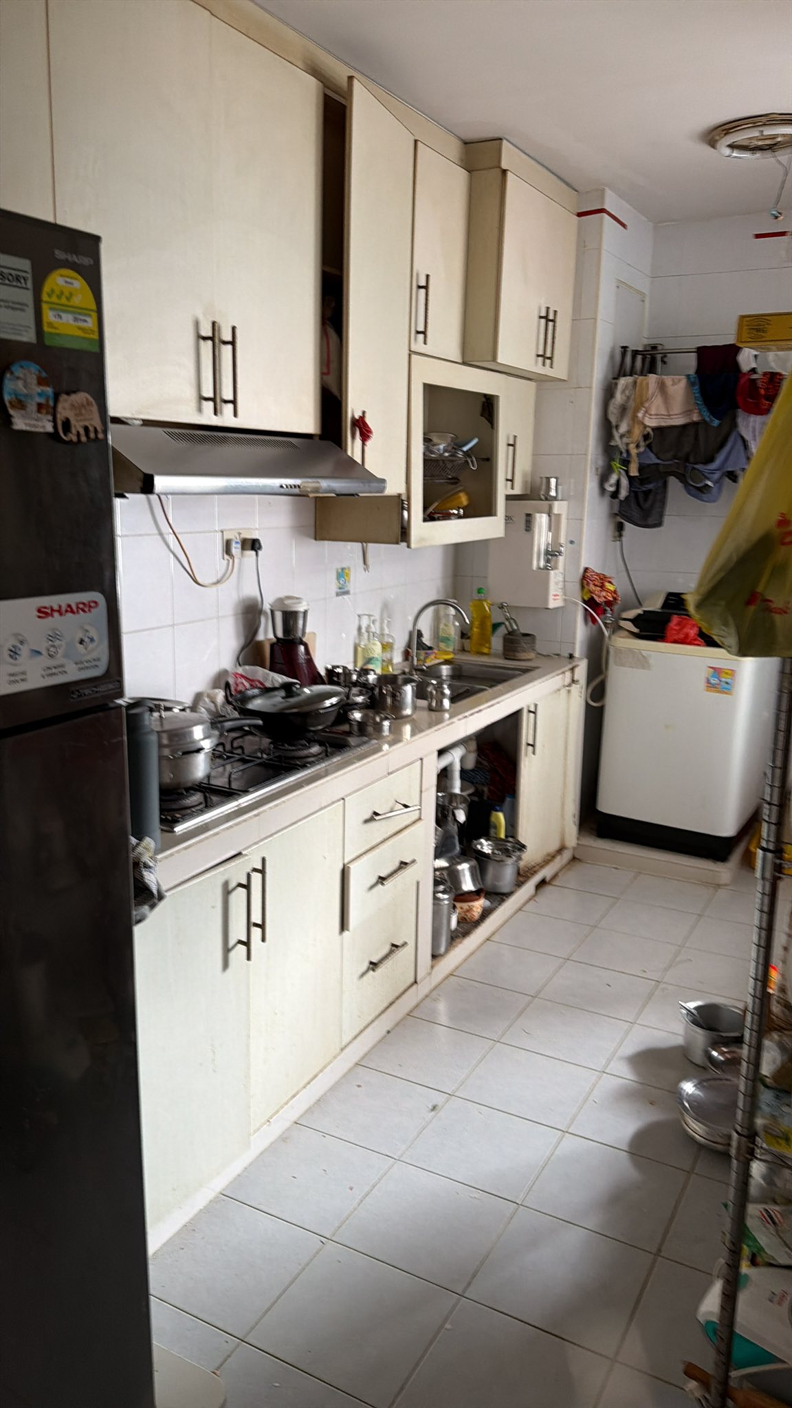 Modern Dark Grey HDB Kitchen