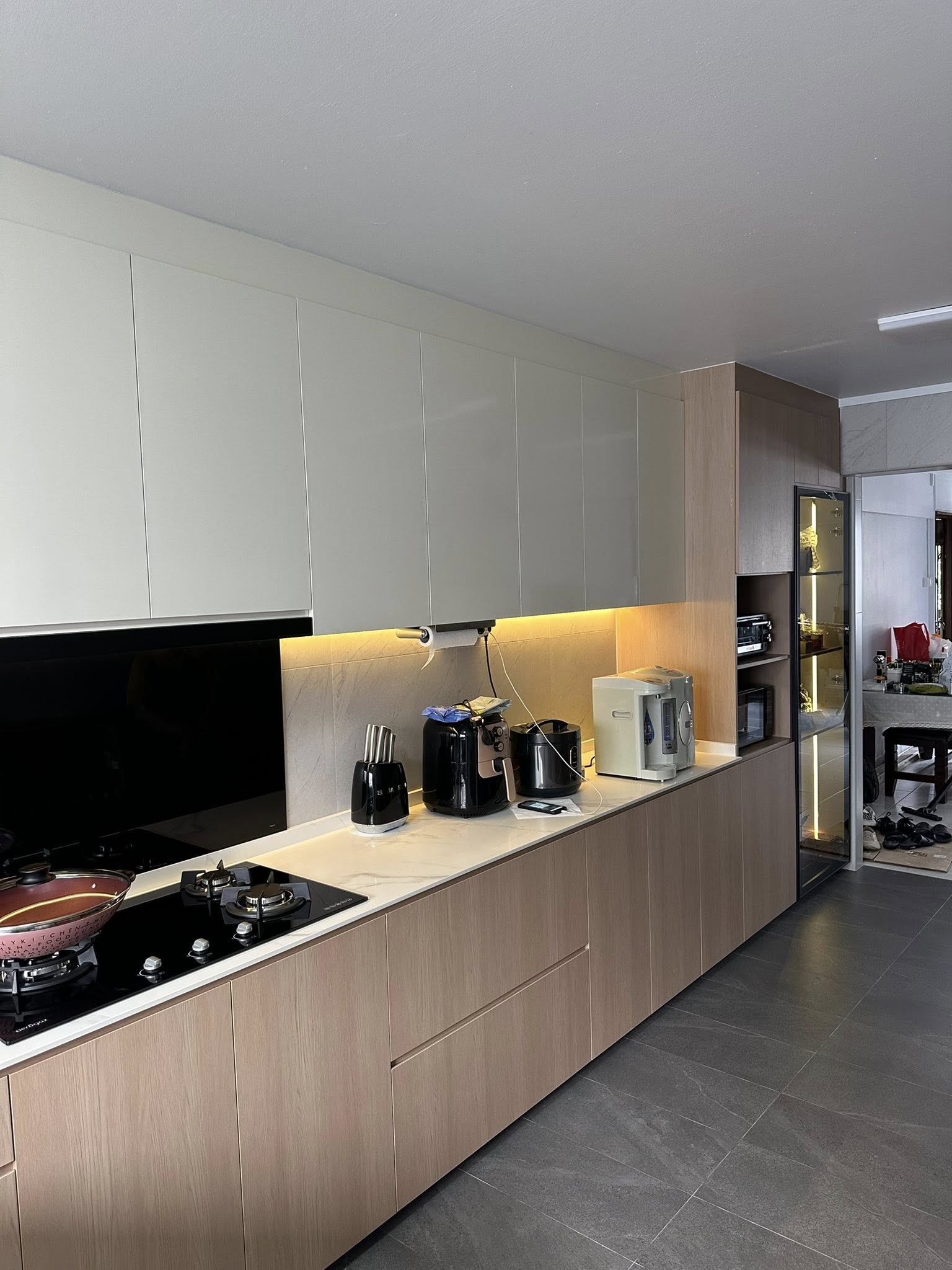 Contemporary Two-Tone Galley Kitchen