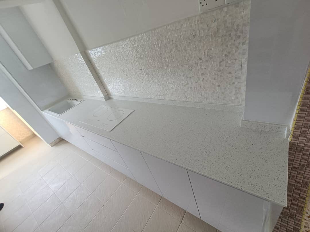 Minimalist White HDB Kitchen