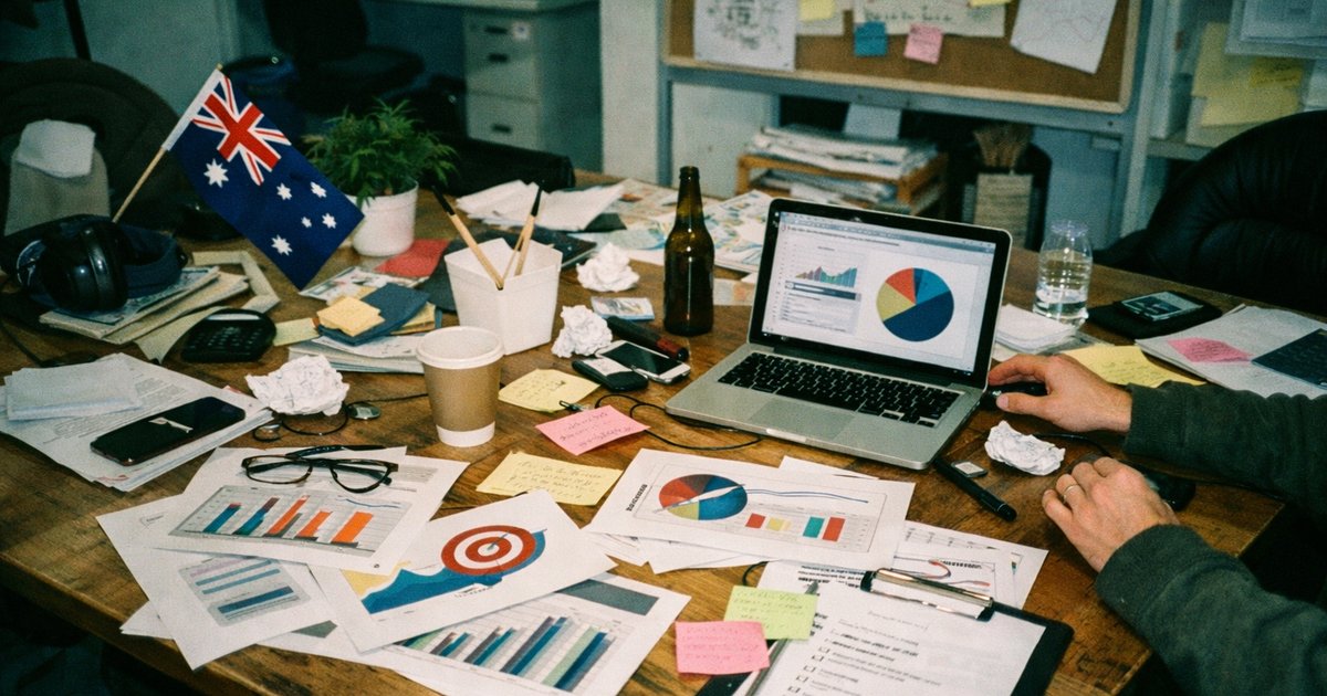 Founder presenting a slide deck to an audience in a modern workspace