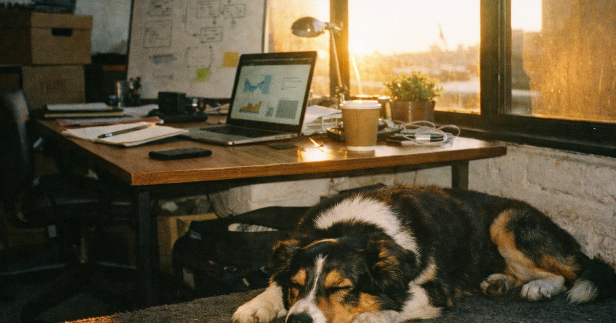 Founder testing a mobile MVP with early users in a coworking space