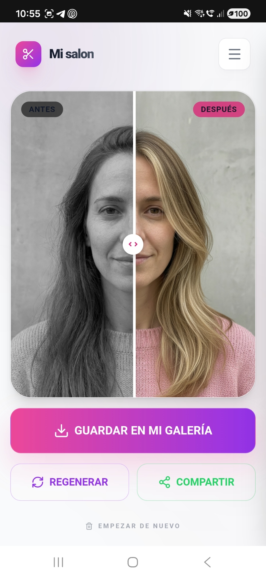 Slider antes/después