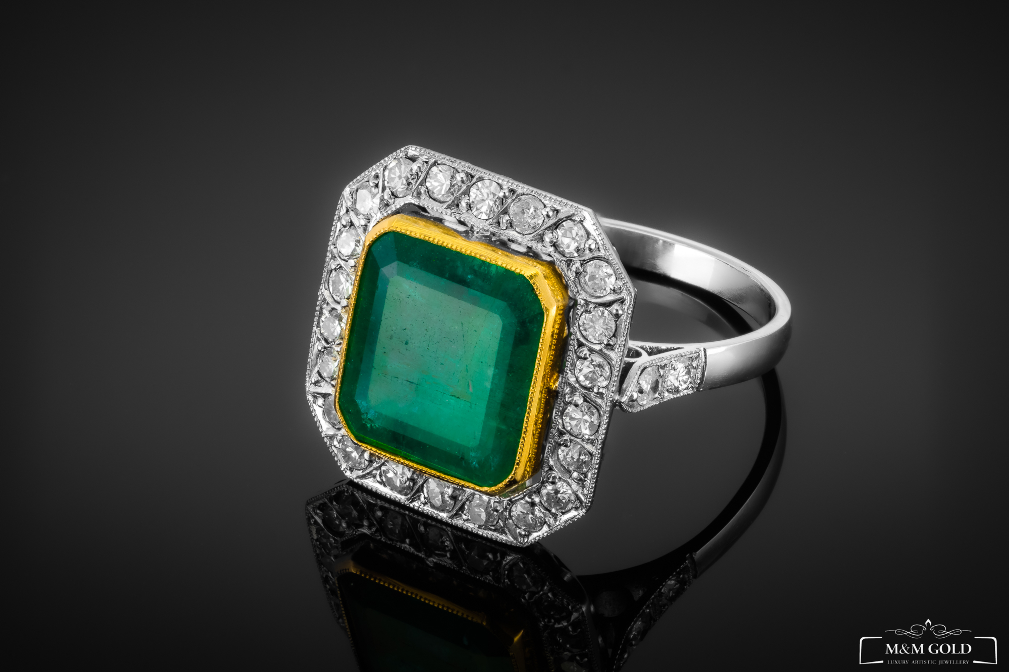 Pierścionek "EmeraldMajesty™"