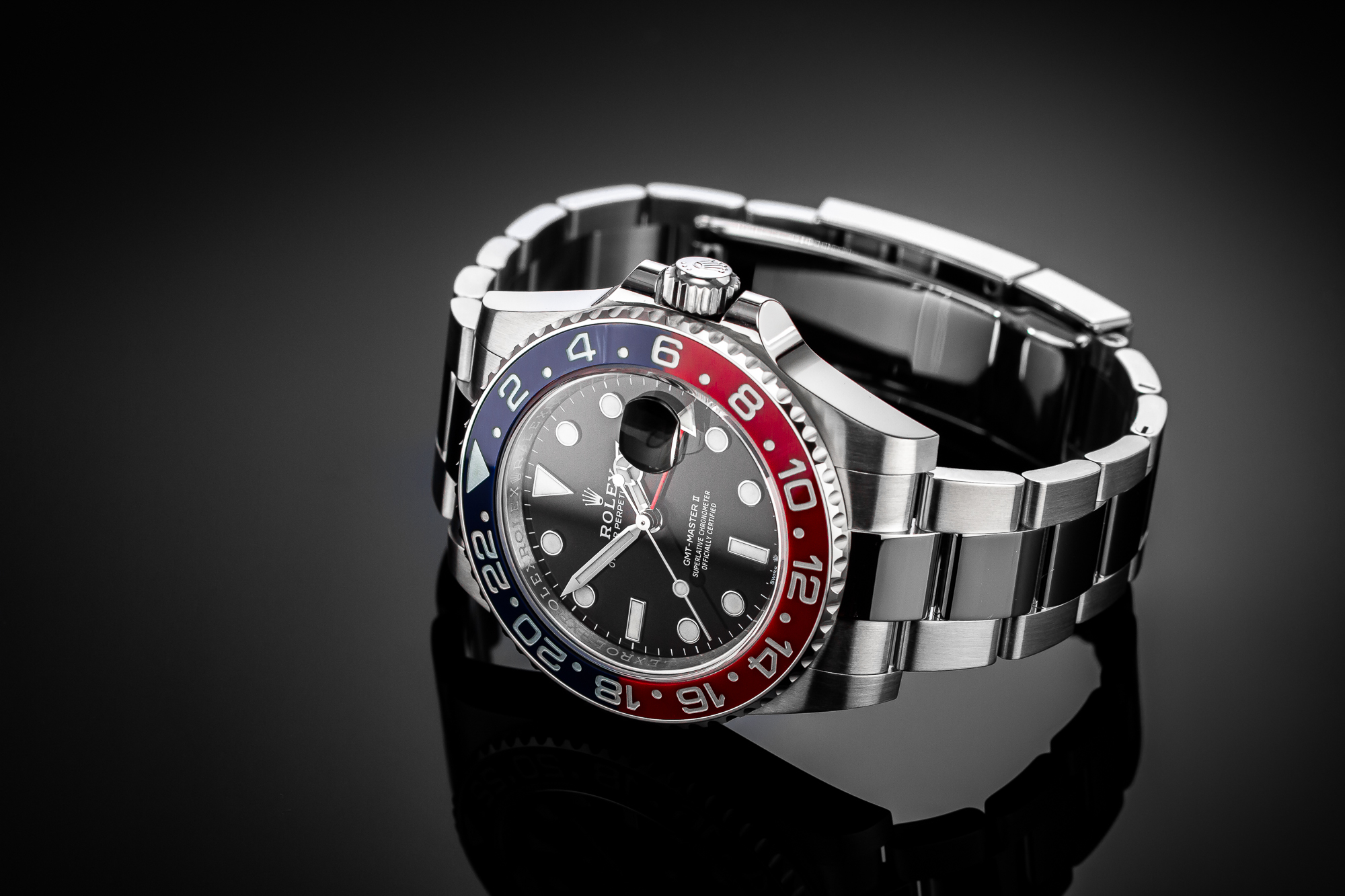 ROLEX GMT MASTER II Pepsi na Oyster discountinued 126710BLRO miniatura 2