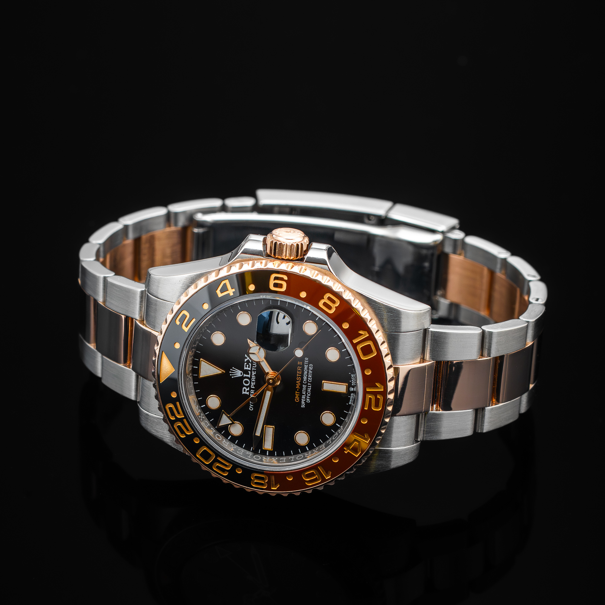 ROLEX GMT MASTER II Root Beer, Two Tone 126711CHNR