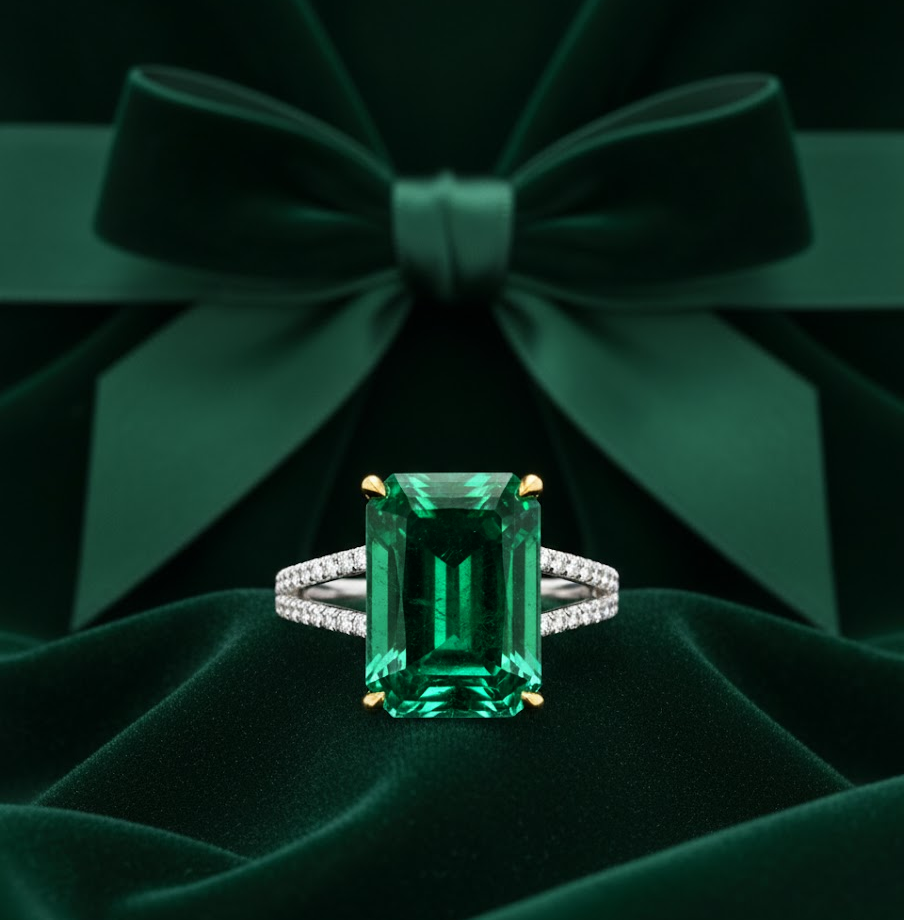 Pierścionek "EmeraldHeritage™"