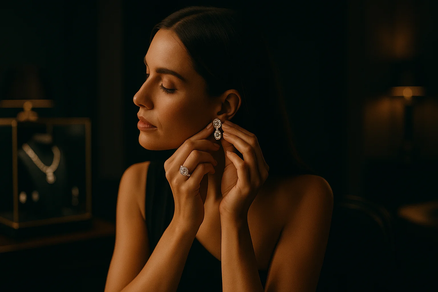 Lifestyle - Klientka przymierzająca biżuterię — House of M&M GOLD