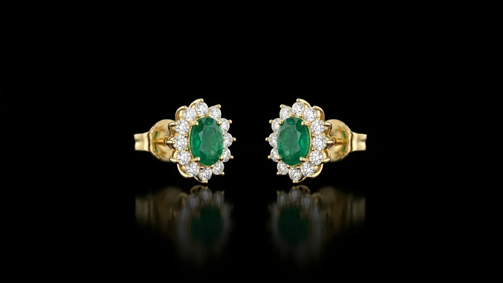 Kolczyki Kolczyki "EmeraldAllure™"