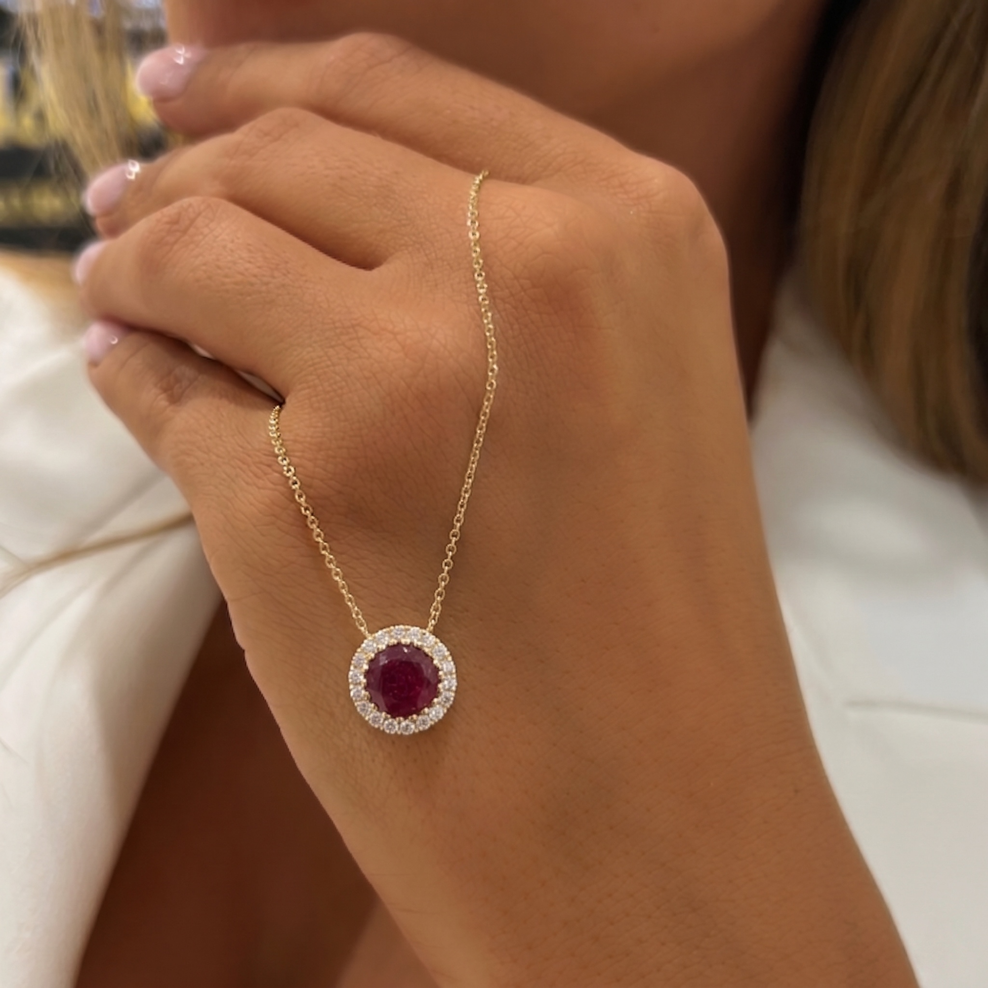 Naszyjnik "RubyHalo™" 0.66ct