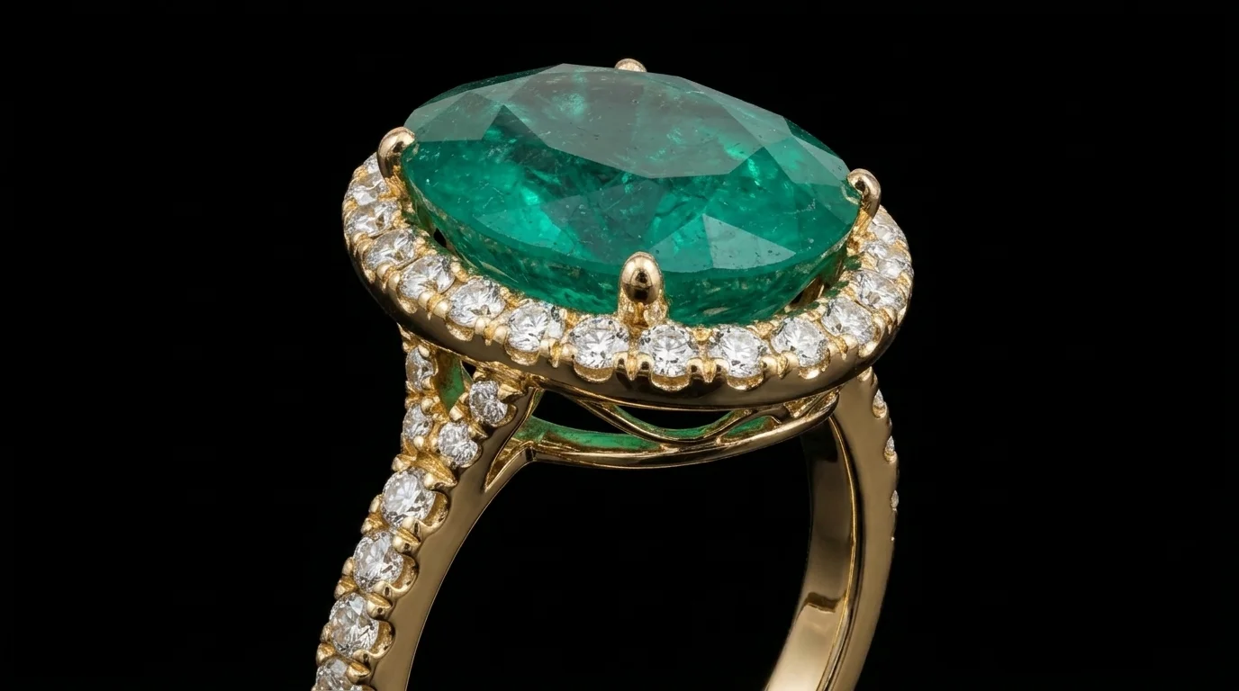 Pierścionek "EmeraldCrown™"