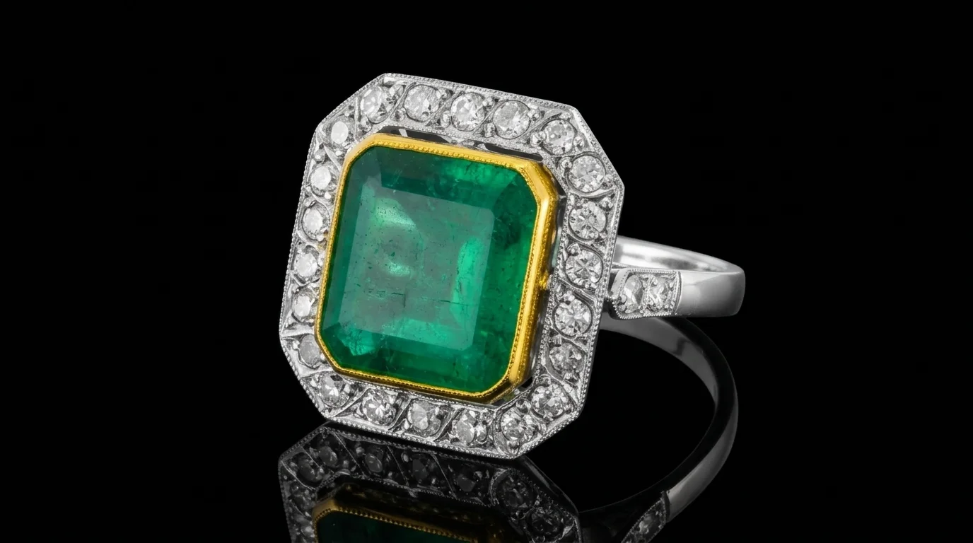 Pierścionek "EmeraldMajesty™"