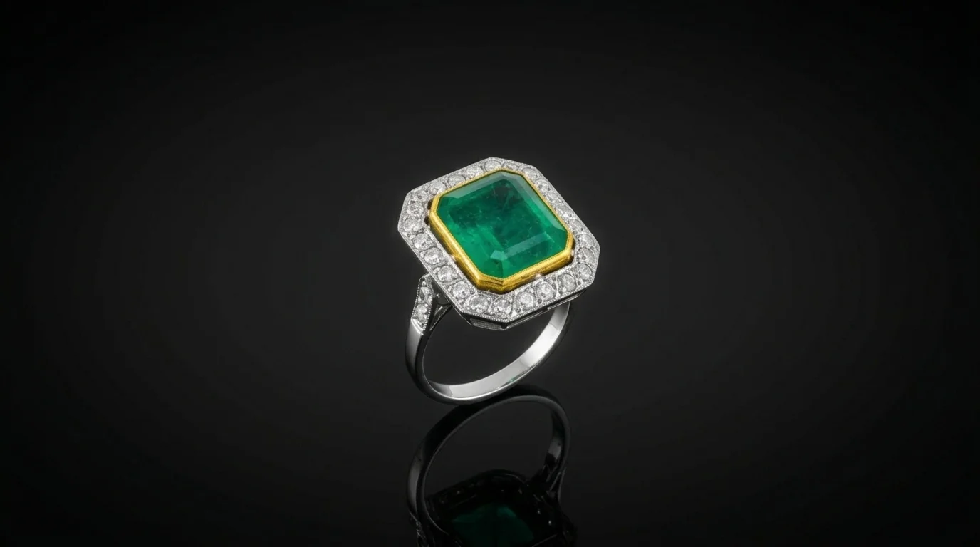 Pierścionek "EmeraldMajesty™"
