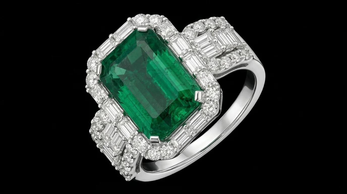 Pierścionek "EmeraldNoblesse™"