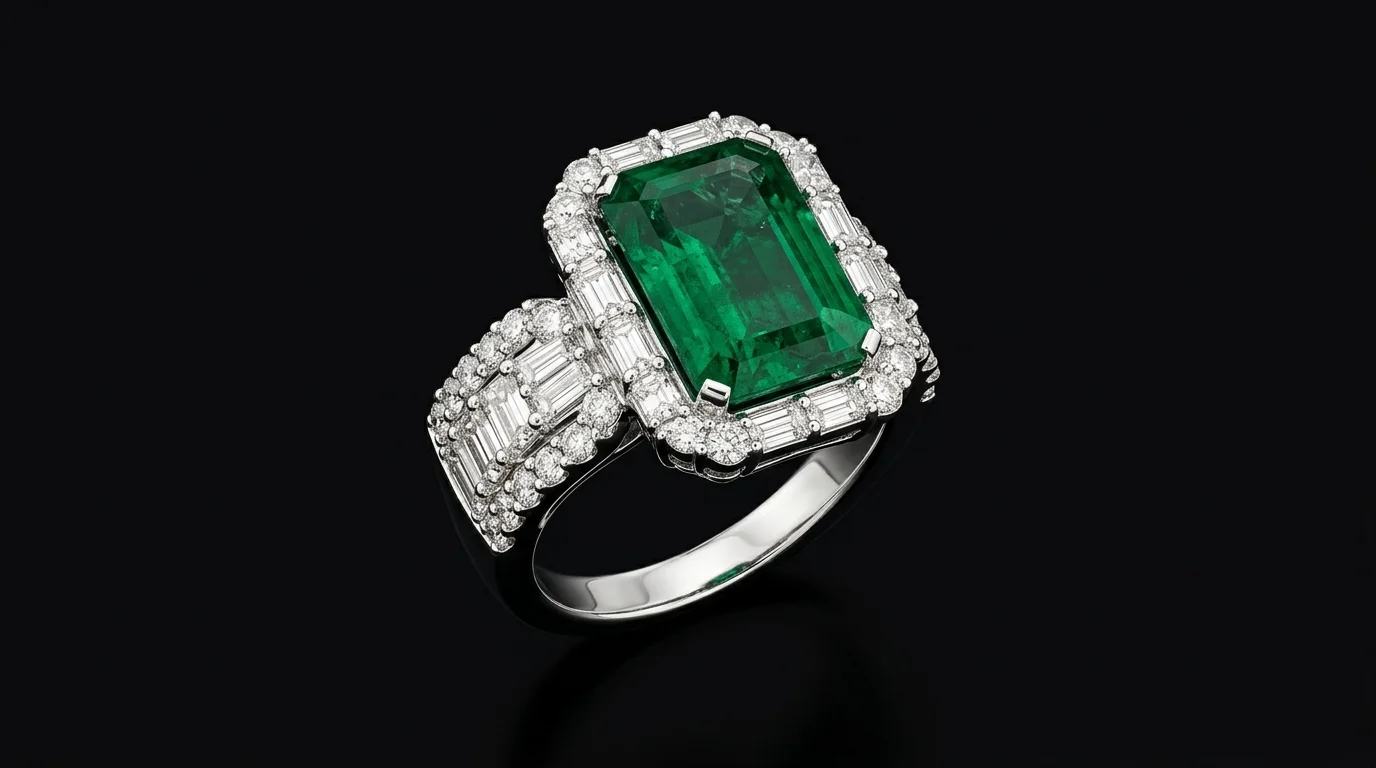 Pierścionek "EmeraldNoblesse™"