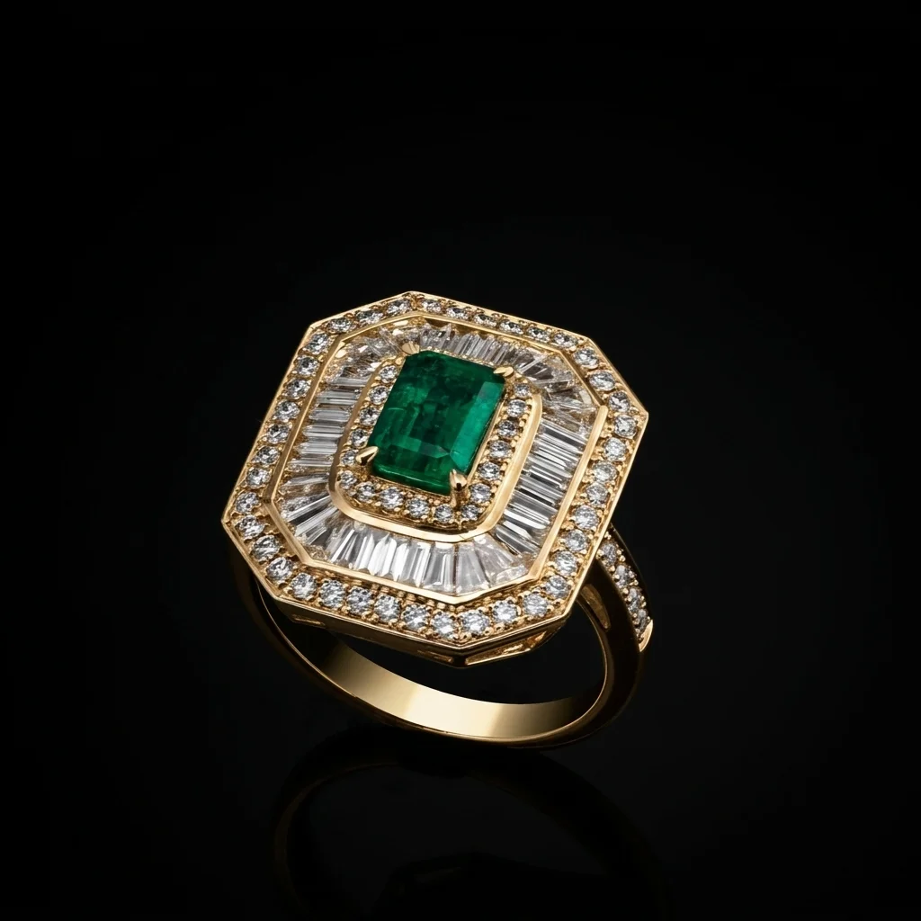 Pierścionek "EmeraldPrestige™"