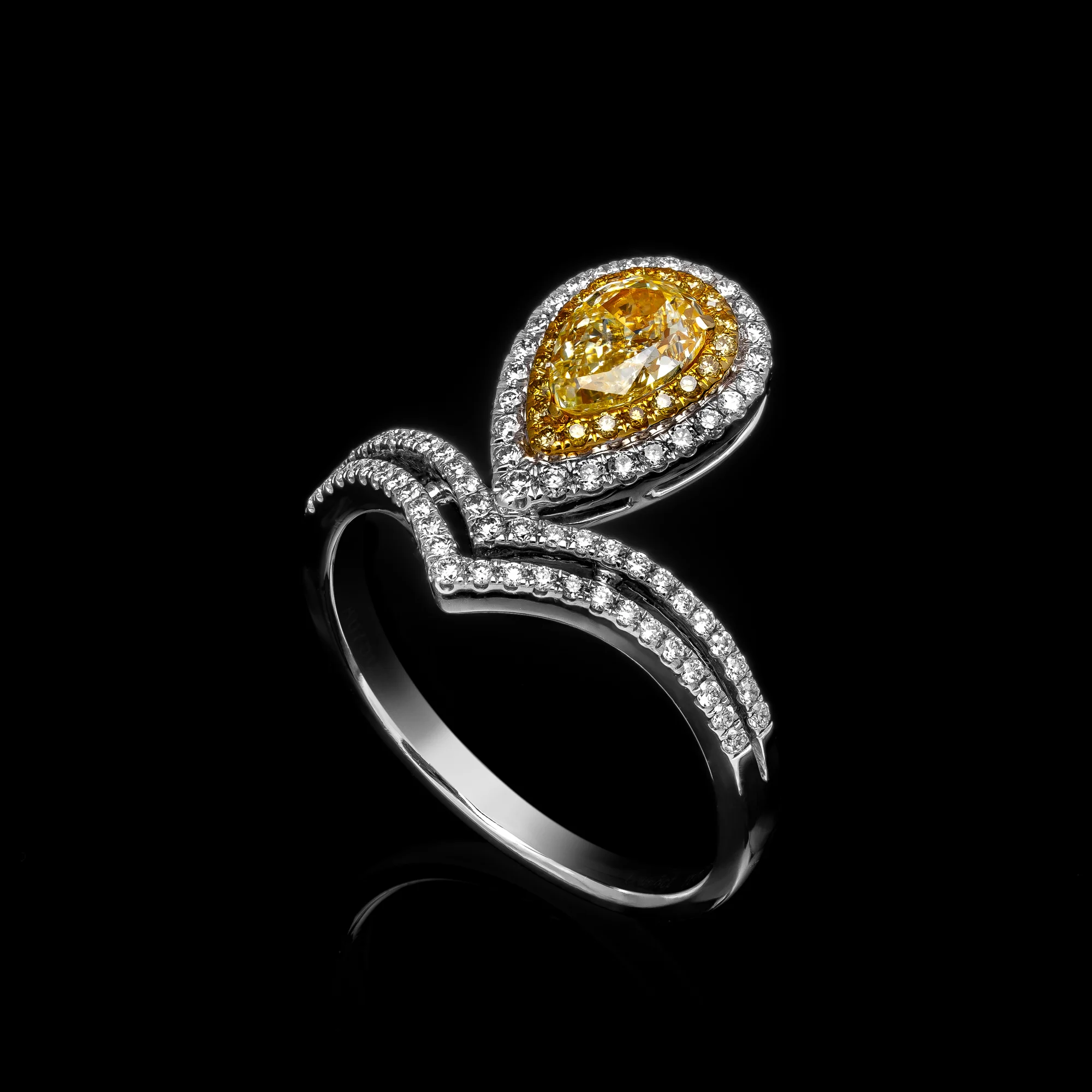 Pierścionek FancyYellow Pear