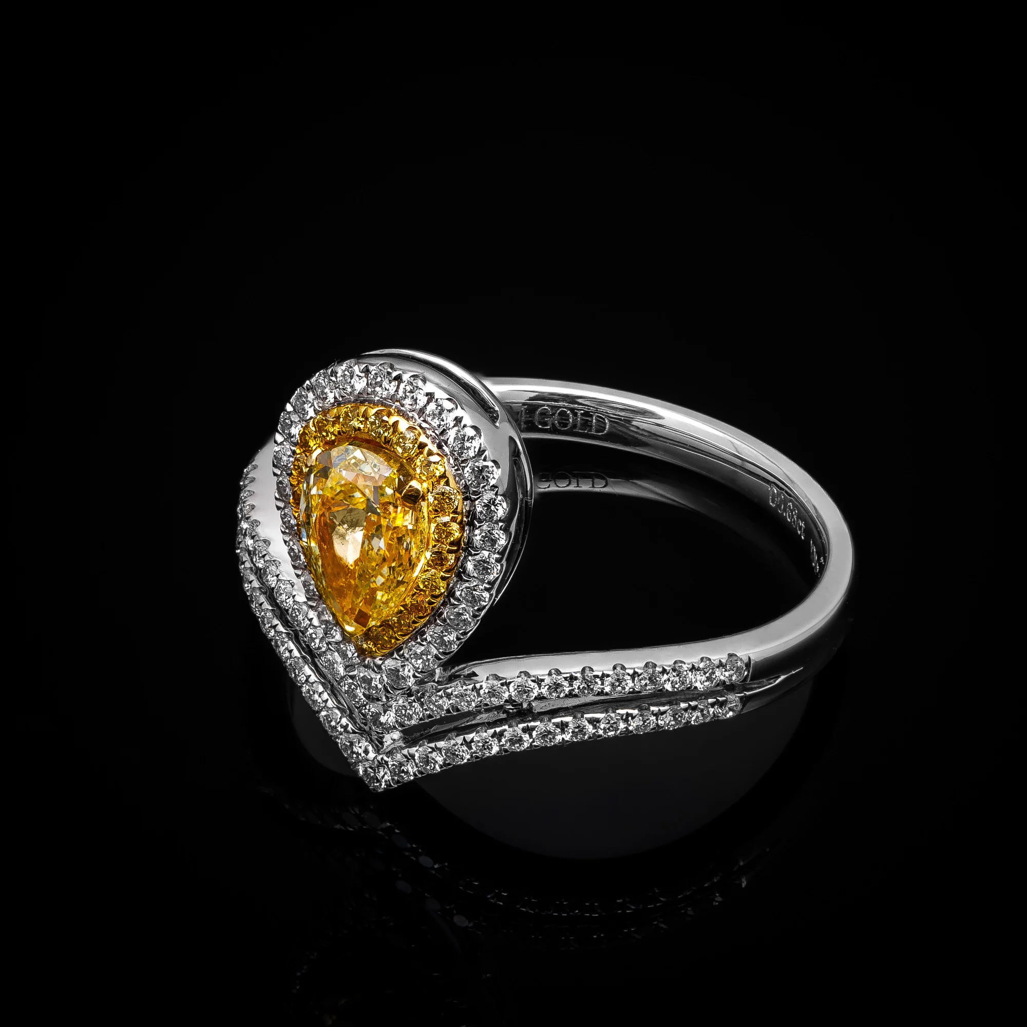 Pierścionek FancyYellow Pear