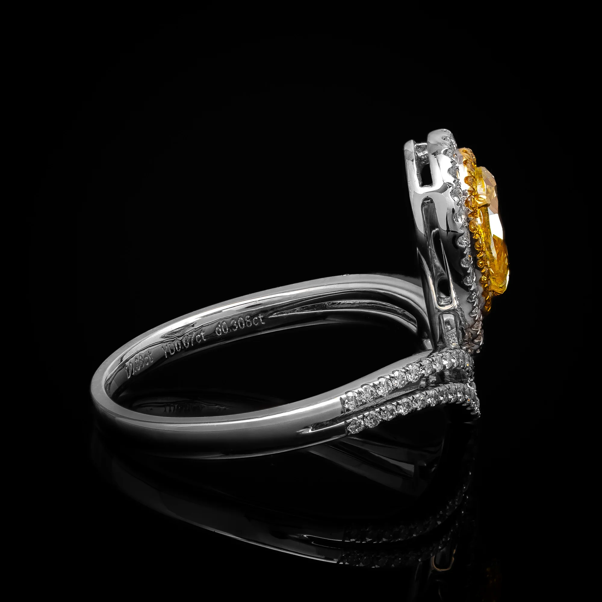 Pierścionek FancyYellow Pear
