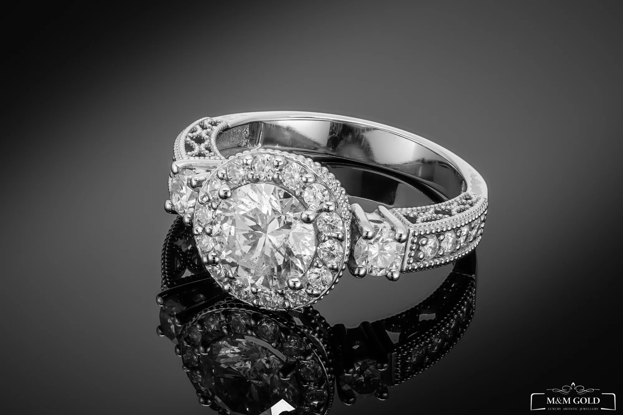 Pierścionek "White Luxury™" „MyLove™”