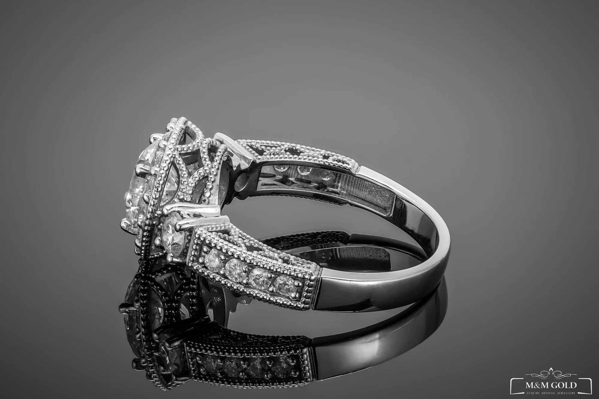 Pierścionek "White Luxury™" „MyLove™”