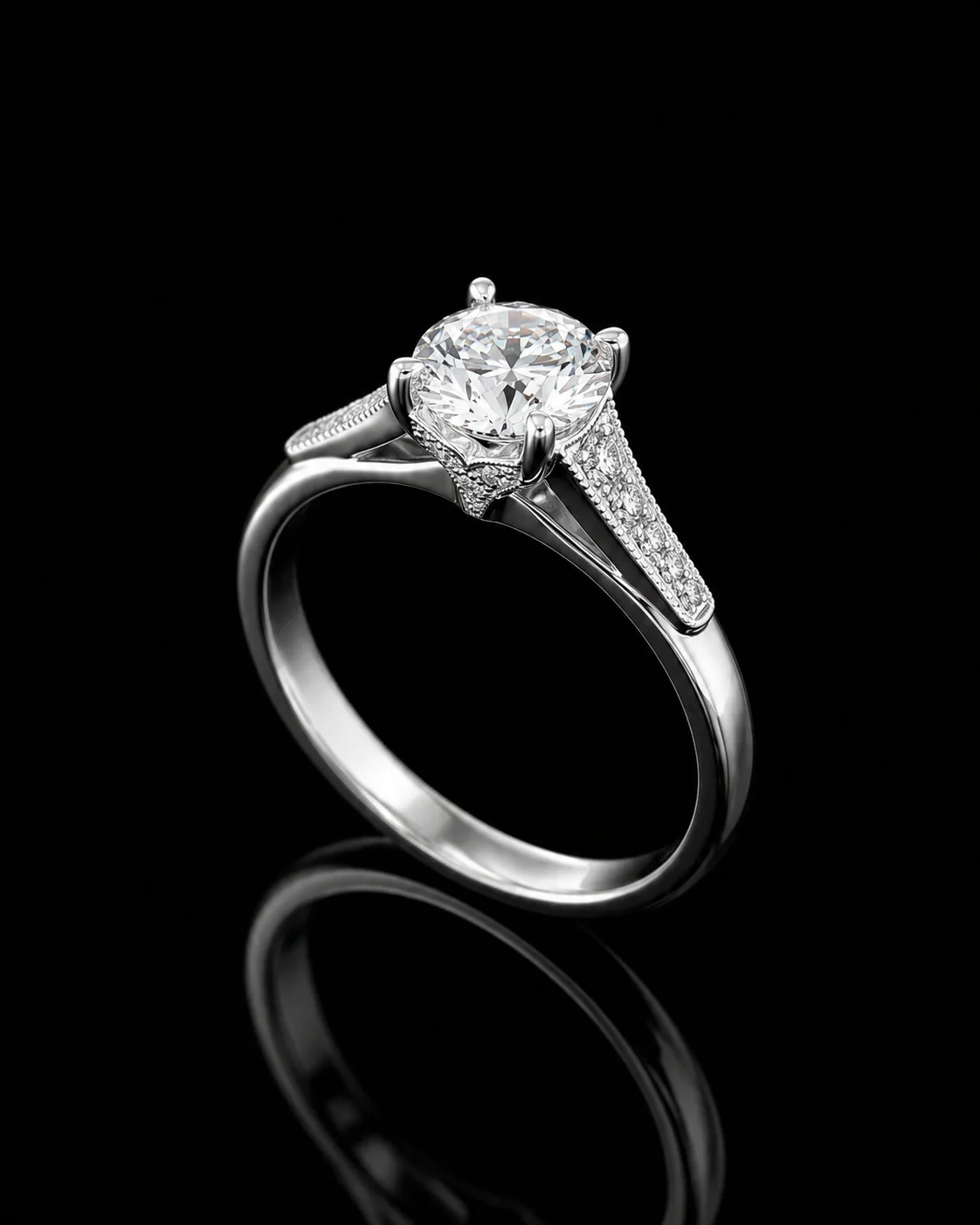 "White Luxury™" Engagement Ring