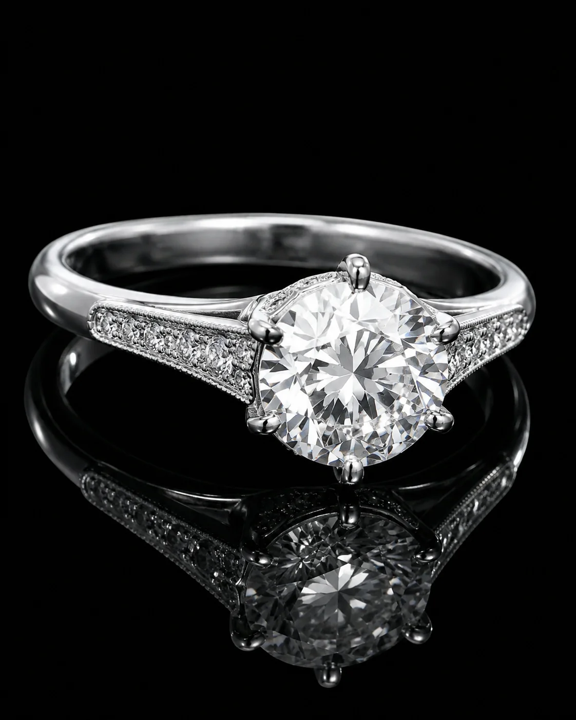 "White Luxury™" Engagement Ring, photo 3