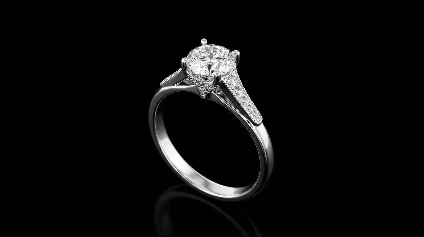 Pierścionek zaręczynowy „White Luxury™” 1.01ct